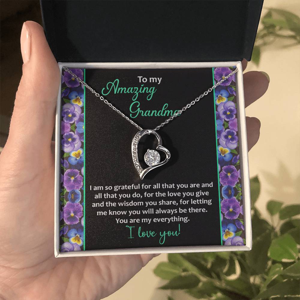 To Grandma, My Everything - Forever Love Necklace