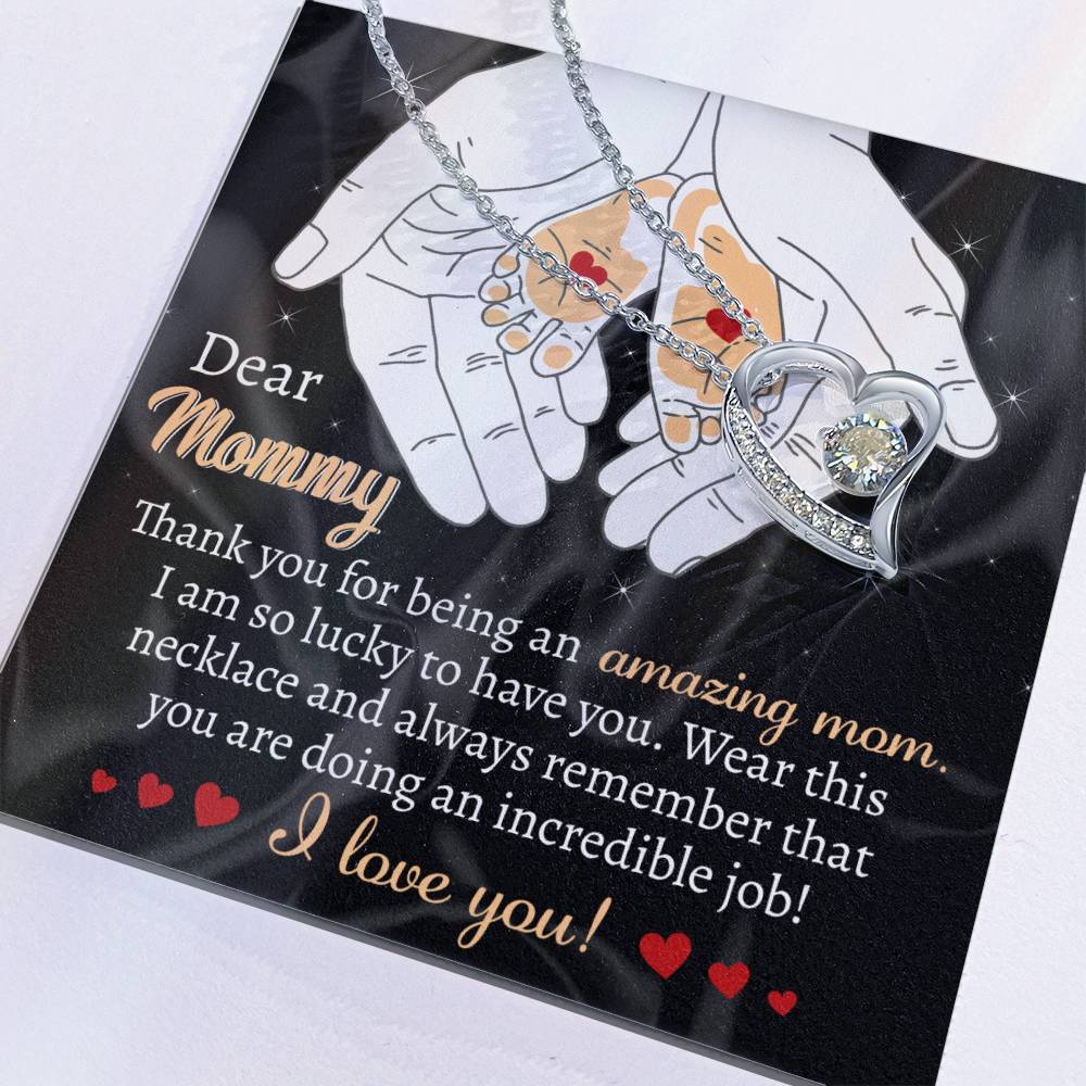 To Mom To Be, An Incredible Job - Forever Love Necklace