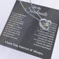 To My Soulmate, In Your Heart I Found My Love - Forever Love Necklace by ShineOn Fulfillment, displayed on a card with a heartfelt message, now enhanced with cubic zirconia for added sparkle.