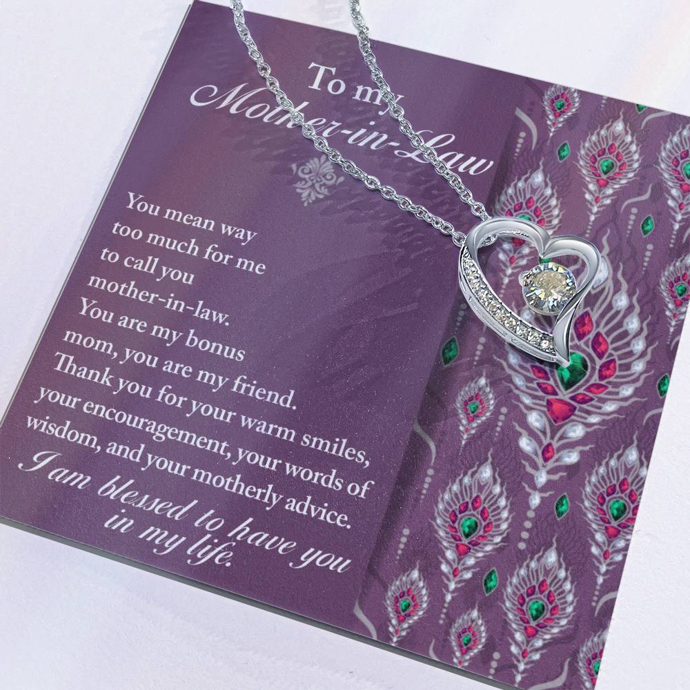 To Mother-In-Law, Words Of Wisdom - Forever Love Necklace