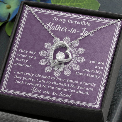 To Mother-In-Law, Family Like Yours - Forever Love Necklace