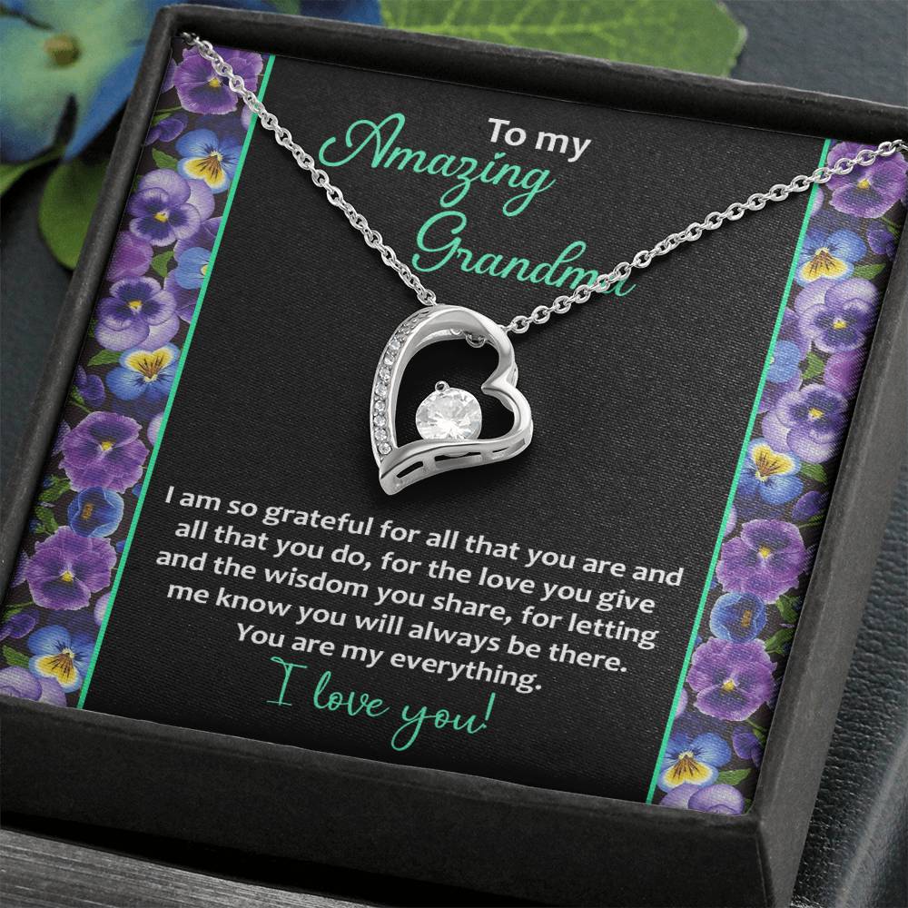 To Grandma, My Everything - Forever Love Necklace