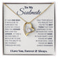 Heart-shaped gold finish pendant with a message for a soulmate on a display card, titled "To My Soulmate, I Love You, Forever & Always - Forever Love Necklace" by ShineOn Fulfillment.