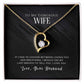 A To My Wife, I Love You - Forever Love Necklace, heart-shaped pendant necklace with an inscription for a wife from her husband, presented in a gift box by ShineOn Fulfillment.