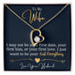 To My Wife, I Want To Be Your Everything - Forever Love Necklace by ShineOn Fulfillment, presented in a box with a romantic message from her husband.