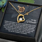 The Soulmate-Eternal Happiness - Forever Love Necklace features a heart-shaped pendant in white gold with CZ crystal on a floral-embossed card. The message "To My Soulmate" highlights its celebration of eternal affection.