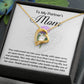 The Partner’s Mom-A Second Mother - Forever Love Necklace, gold-finished with a heart-shaped pendant and central gem, is presented in a gift box featuring a heartfelt thank-you message for your partner’s mom.