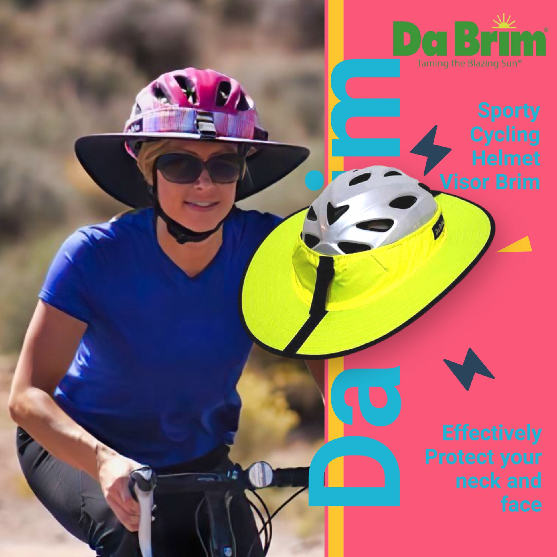 Da Brim Sporty Cycling effectively protects your neck and face.