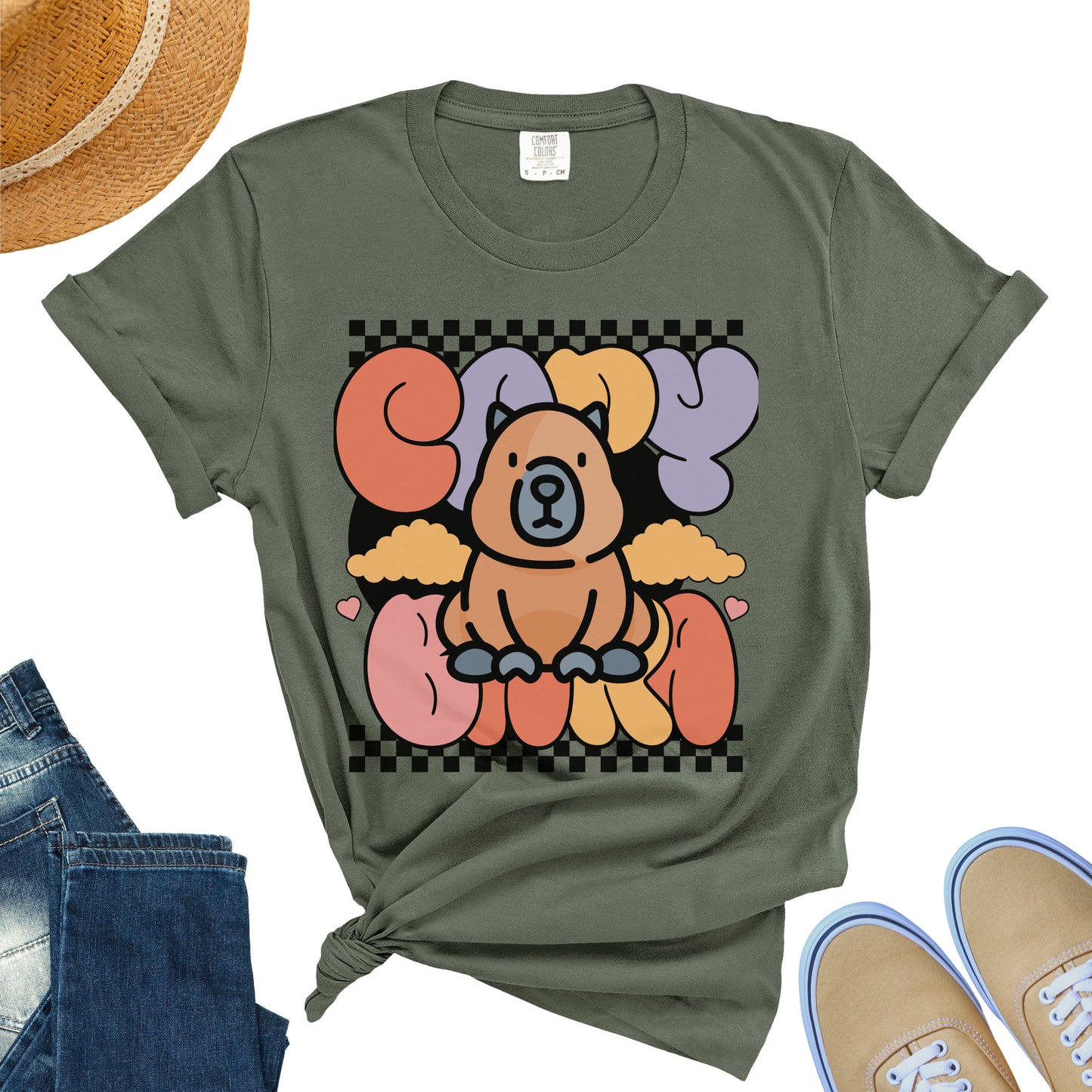 Cute capybara t shirt