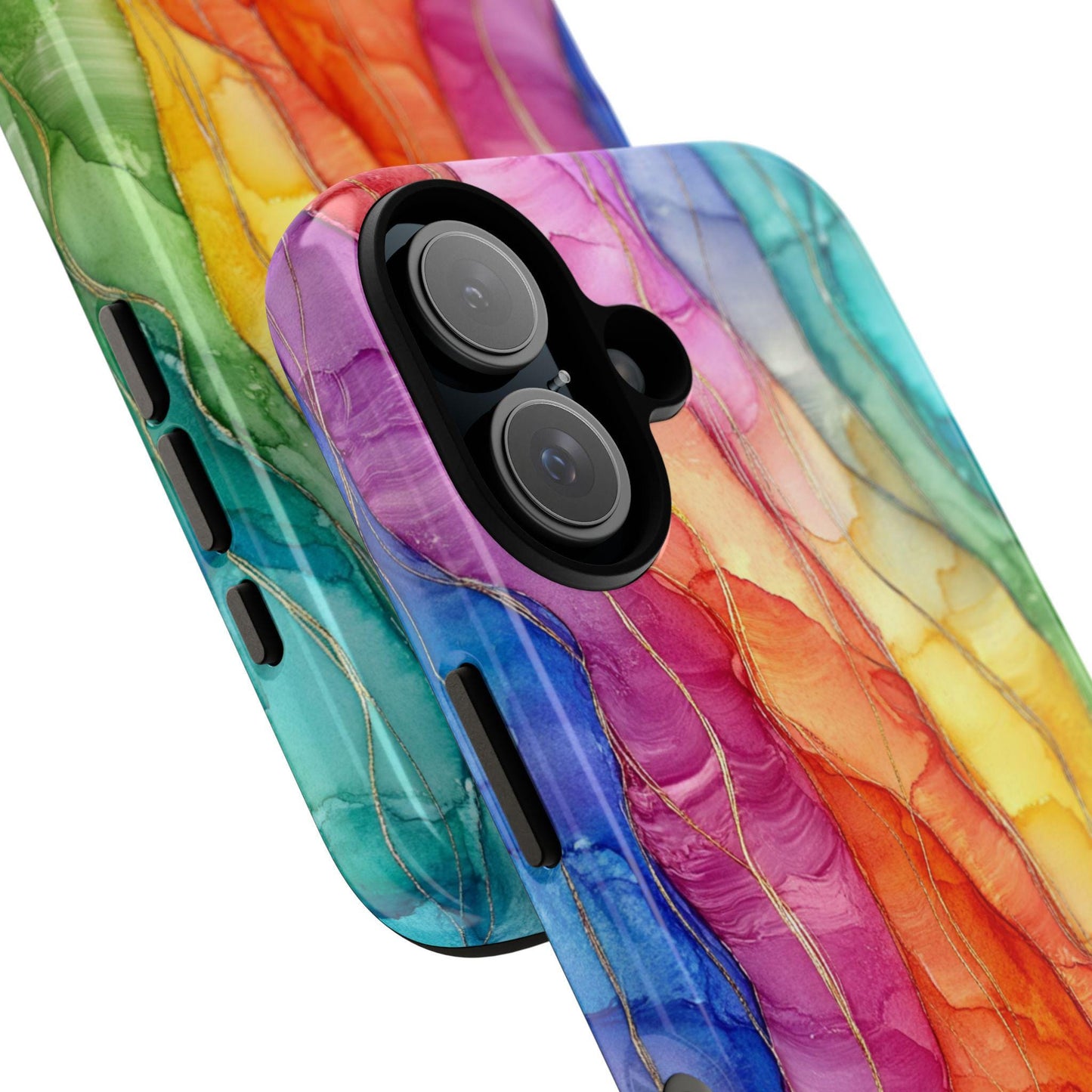 Rainbow Phone Case, Aesthetic Colorful Protector Cover For iPhone 16 15 14 13 Plus Pro Max, Samsung Galaxy S24 S23 S22, Google Pixel 9 7 8 6