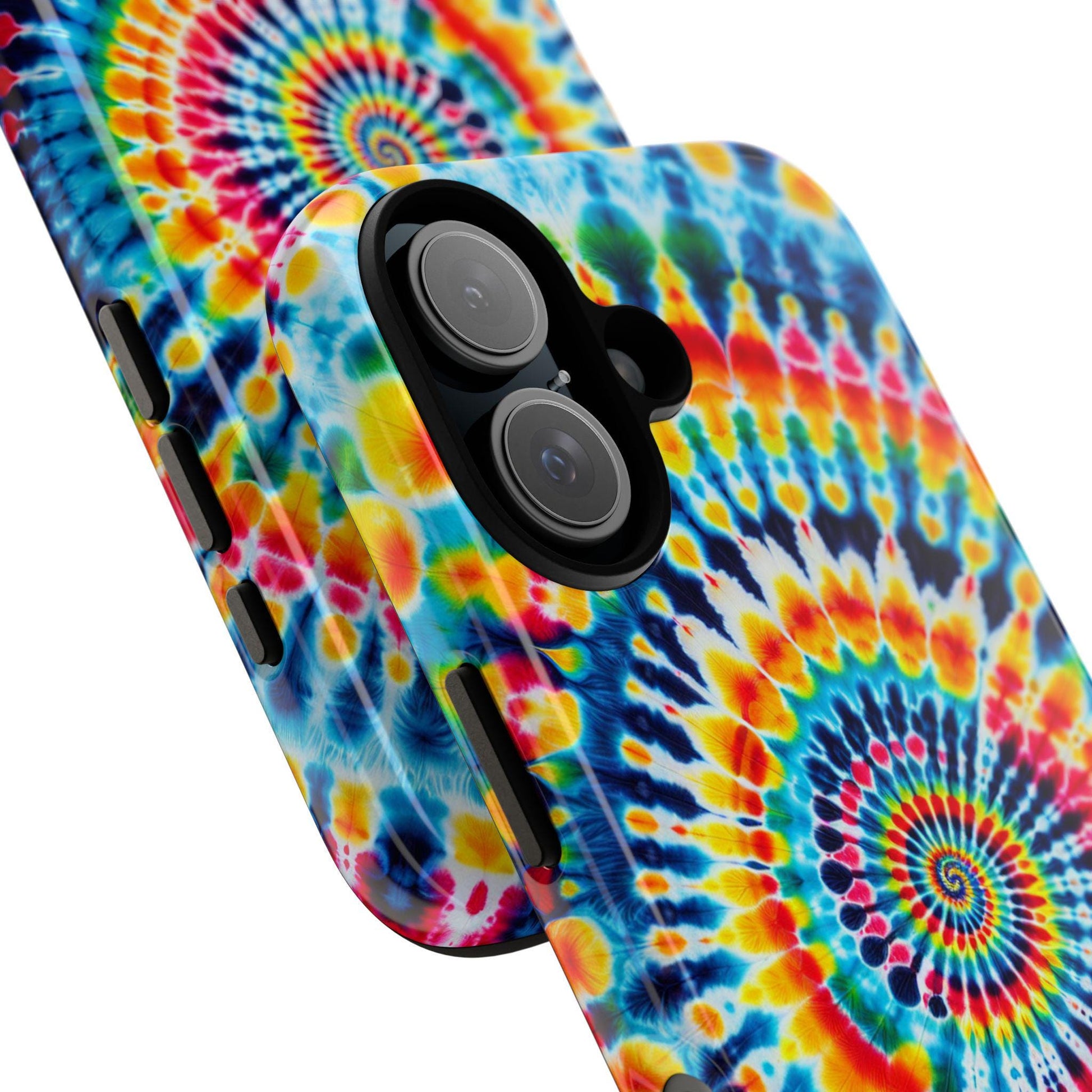 Tie Dye Phone Case, Colorful Retro Hippie Mobile Cover For iPhone 16 15 14 13 Pro Plus Samsung Pixel, Trendy Fun Boho Birthday Gift For Her