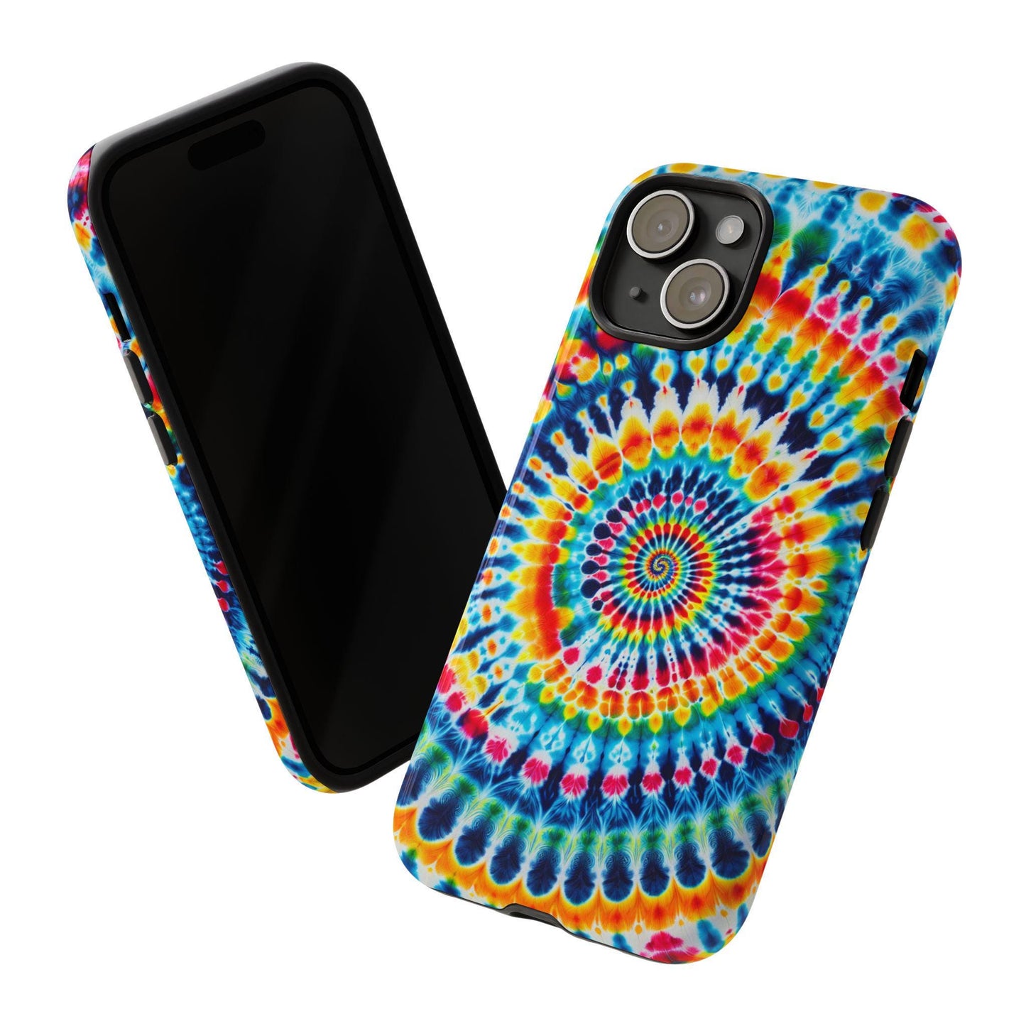 Tie Dye Phone Case, Colorful Retro Hippie Mobile Cover For iPhone 16 15 14 13 Pro Plus Samsung Pixel, Trendy Fun Boho Birthday Gift For Her