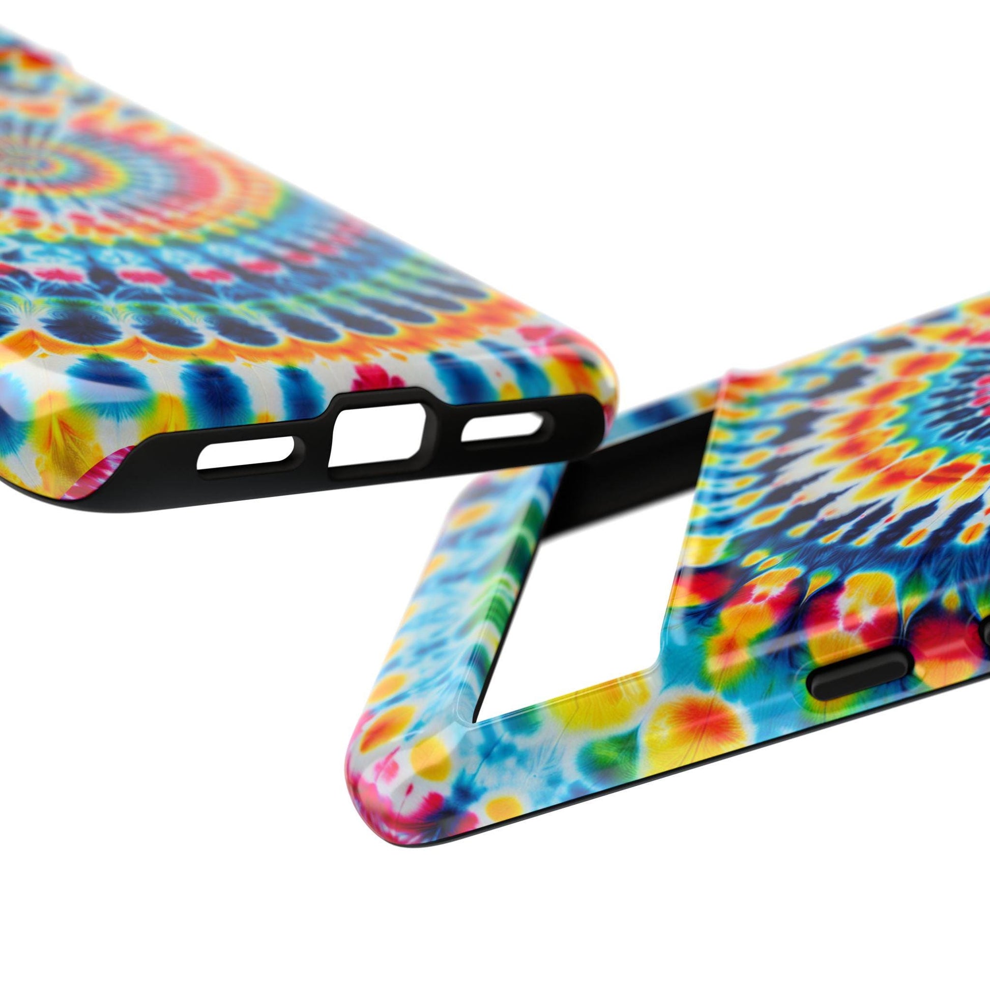 Tie Dye Phone Case, Colorful Retro Hippie Mobile Cover For iPhone 16 15 14 13 Pro Plus Samsung Pixel, Trendy Fun Boho Birthday Gift For Her
