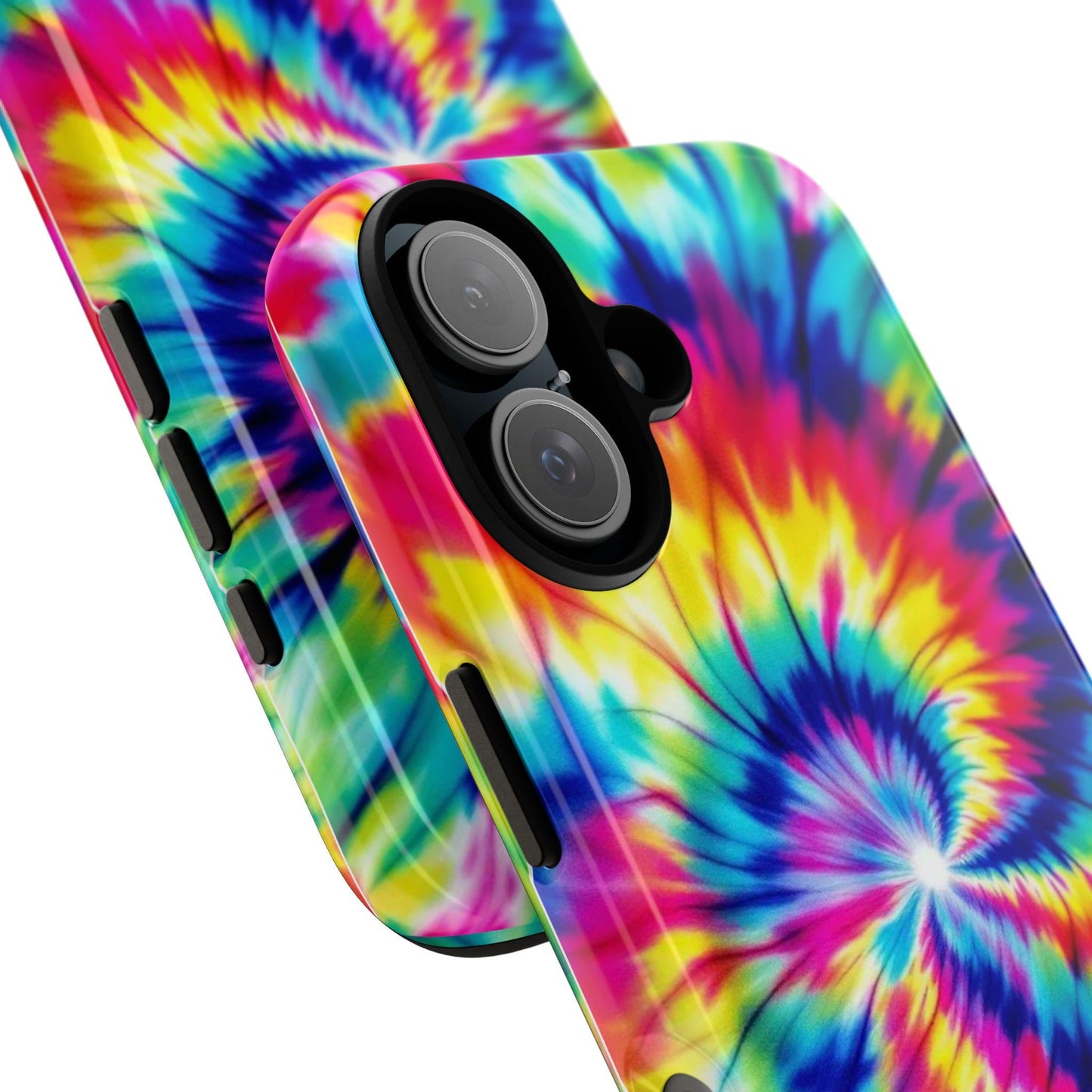 Groovy Tie Dye Phone Case, Colorful Retro Hippie Mobile Cover For iPhone 16 15 14 13 Samsung Pixel, Trendy Fun Boho Birthday Gift For Her