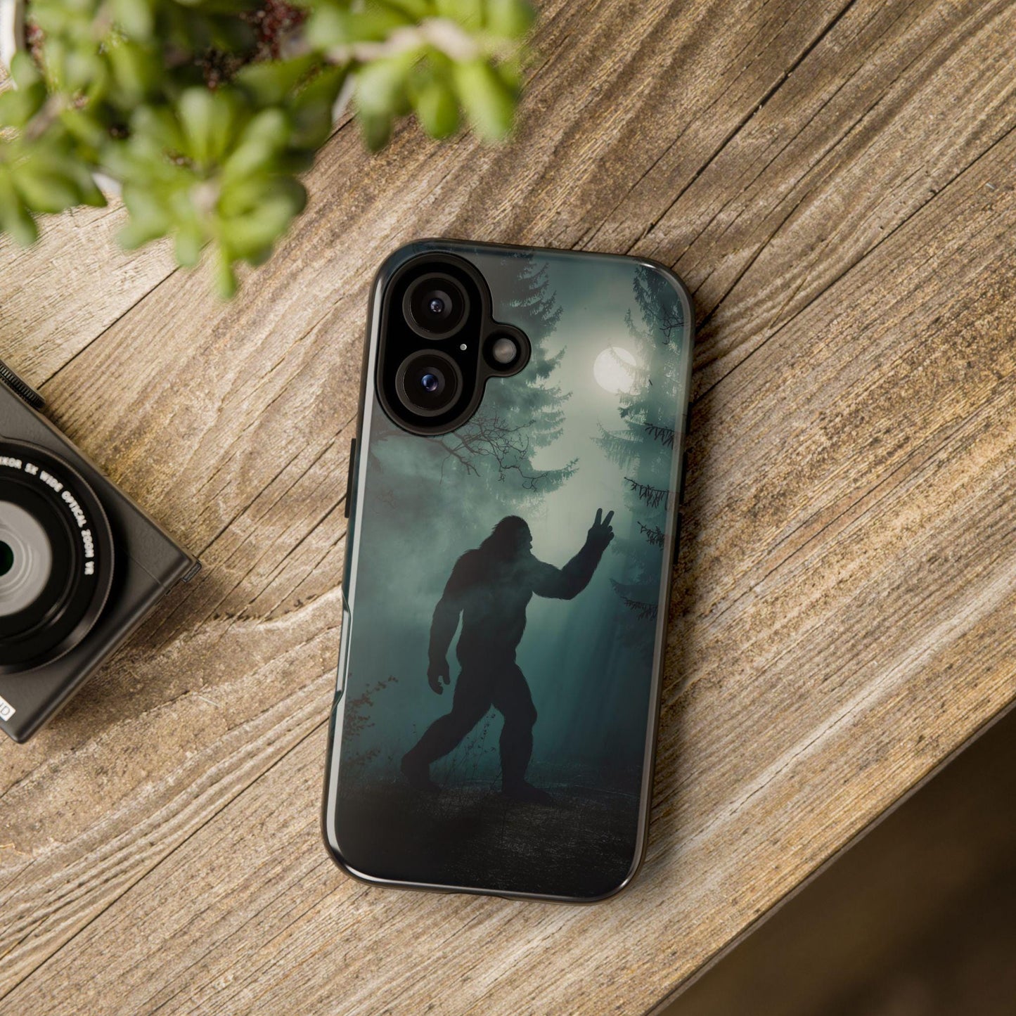 Bigfoot Silhouette Phone Case, Sasquatch Cover For iPhone 16 15 14 Pro Max 13 12 11 XS 8 Samsung Galaxy S25 S24 S23 S22 Pixel, Big foot Gift