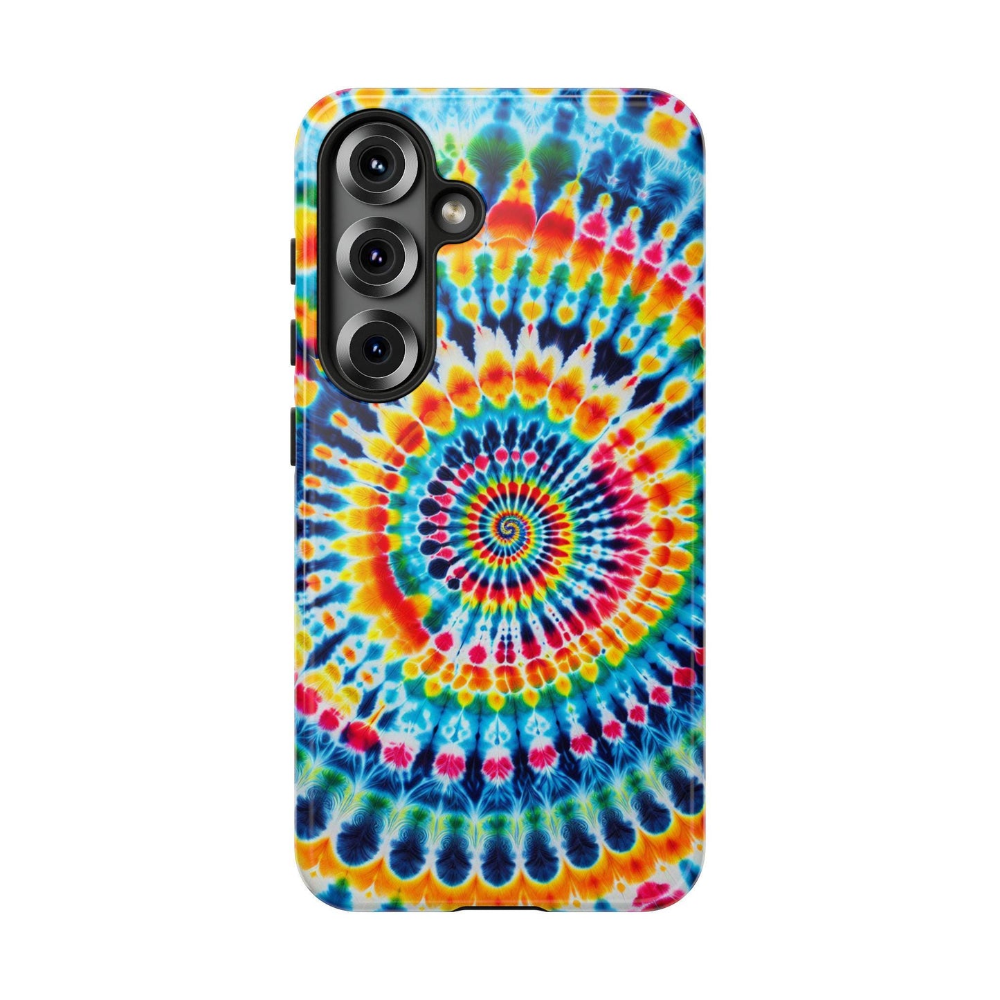 Tie Dye Phone Case, Colorful Retro Hippie Mobile Cover For iPhone 16 15 14 13 Pro Plus Samsung Pixel, Trendy Fun Boho Birthday Gift For Her