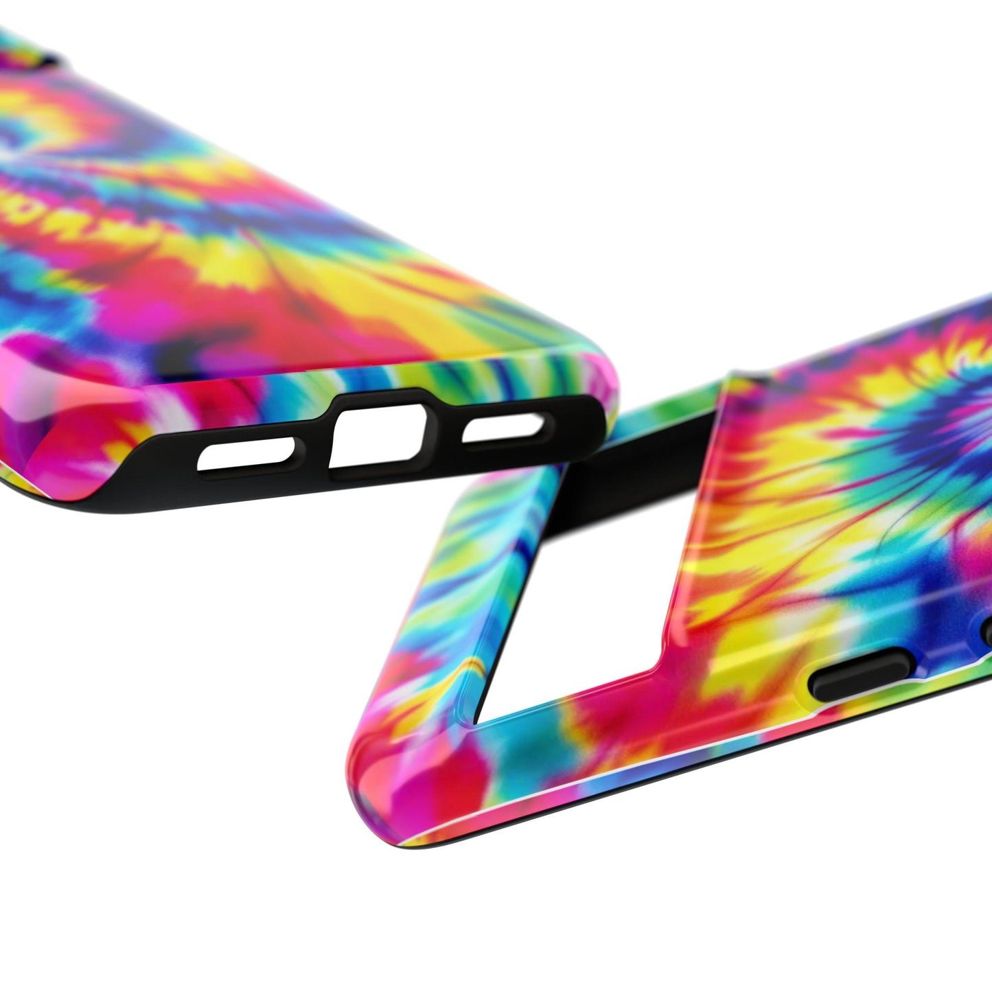 Groovy Tie Dye Phone Case, Colorful Retro Hippie Mobile Cover For iPhone 16 15 14 13 Samsung Pixel, Trendy Fun Boho Birthday Gift For Her