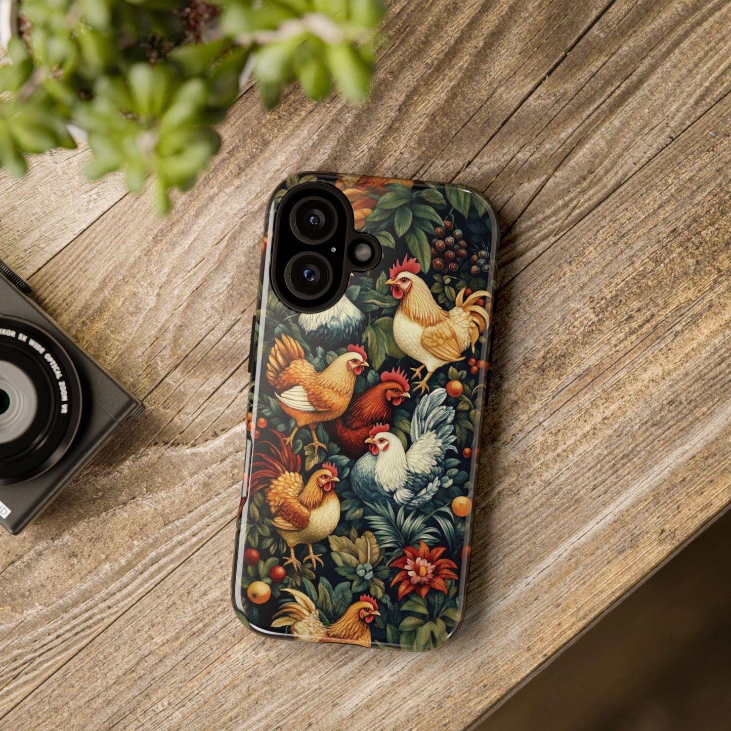 Chicken Phone Case, Poultry Art Cover For Iphone 16 15 14 13 Pro Plus Max, Samsung, Pixel, Birthday Gift For Hen Rooster Farm Chicken Lover