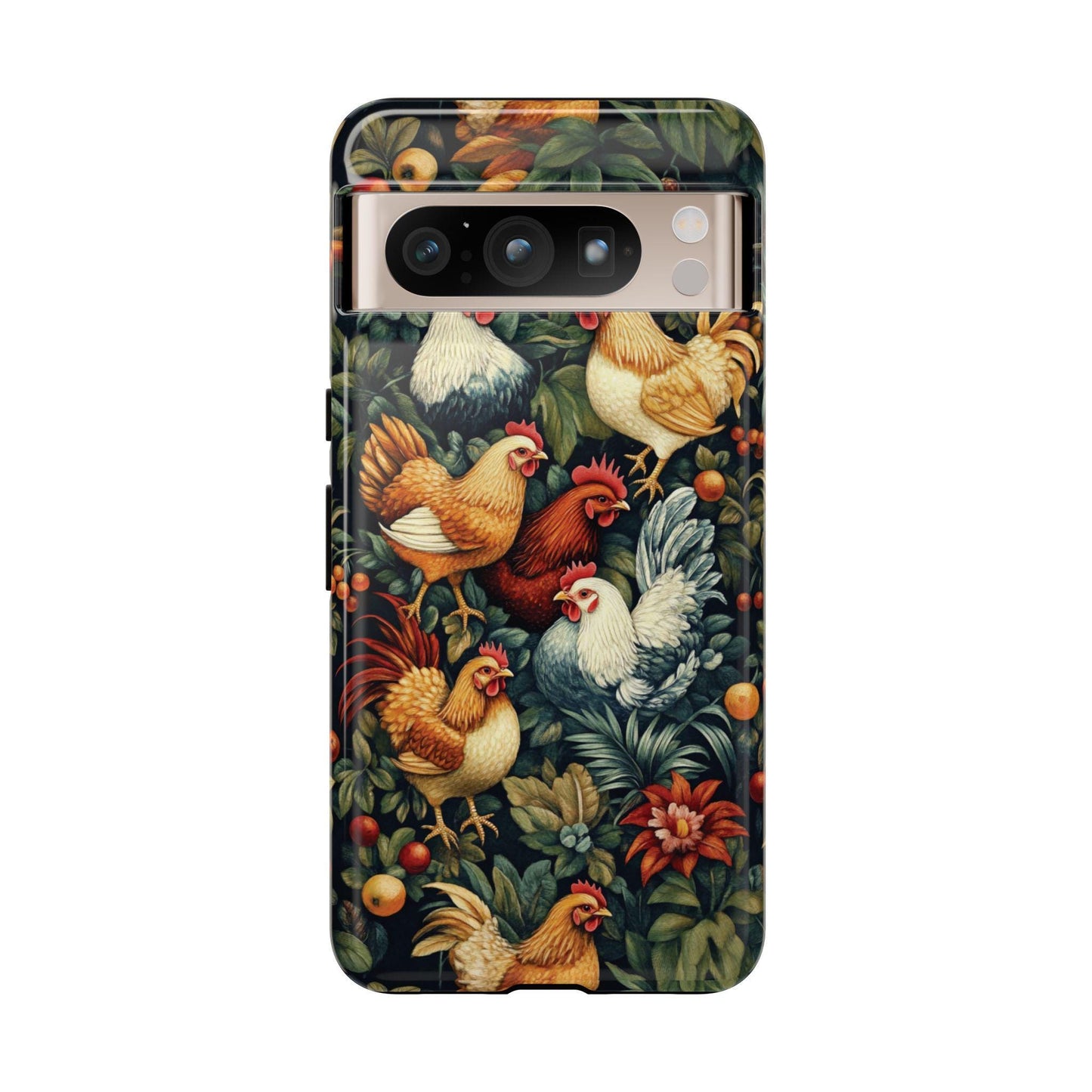 Chicken Phone Case, Poultry Art Cover For Iphone 16 15 14 13 Pro Plus Max, Samsung, Pixel, Birthday Gift For Hen Rooster Farm Chicken Lover
