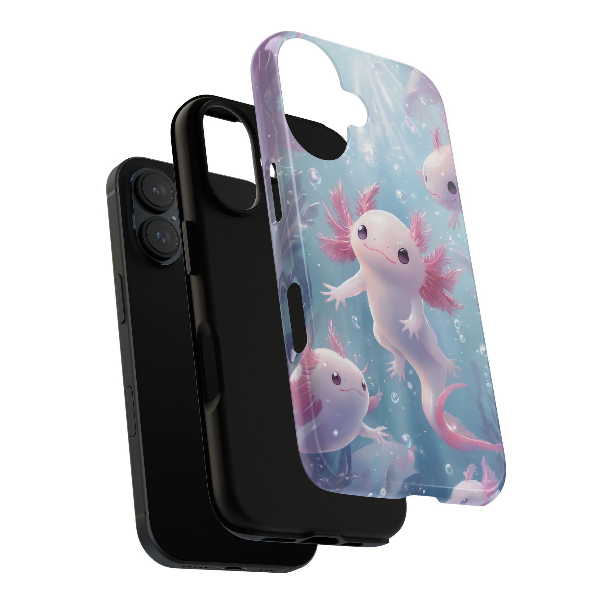 Cute Axolotl Salamander Phone Case, Kawaii Cover, Birthday Gift For Axolotl Lover, Fits Iphone 16 15 14 13 Pro Max, Samsung Galaxy, Pixel