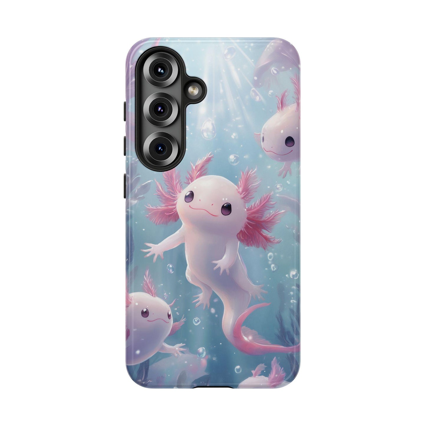 Cute Axolotl Salamander Phone Case, Kawaii Cover, Birthday Gift For Axolotl Lover, Fits Iphone 16 15 14 13 Pro Max, Samsung Galaxy, Pixel