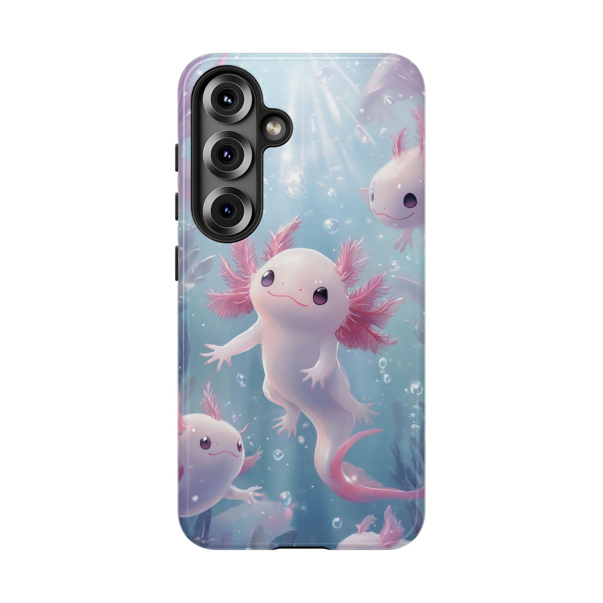 Cute Axolotl Salamander Phone Case, Kawaii Cover, Birthday Gift For Axolotl Lover, Fits Iphone 16 15 14 13 Pro Max, Samsung Galaxy, Pixel
