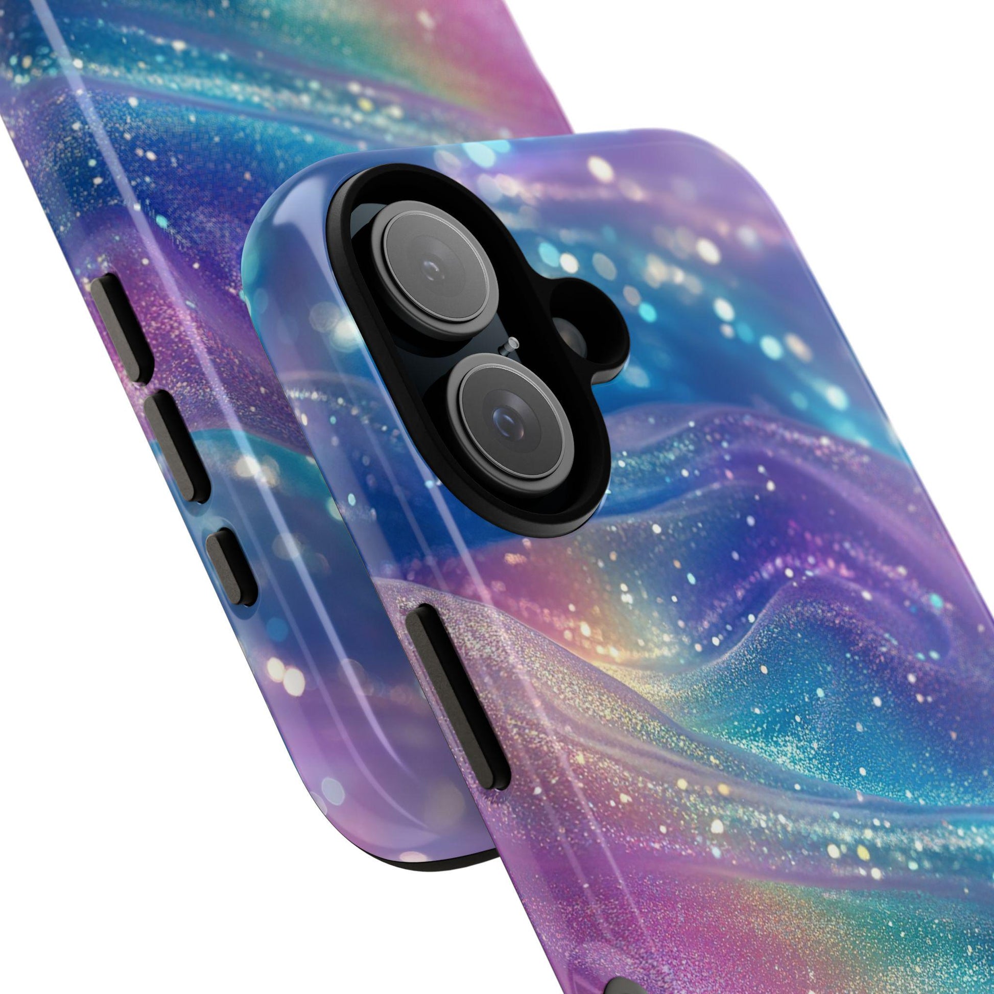 Pastel Rainbow Phone Case | Sparkly Wavy Design Cover for iPhone, Samsung & Pixel