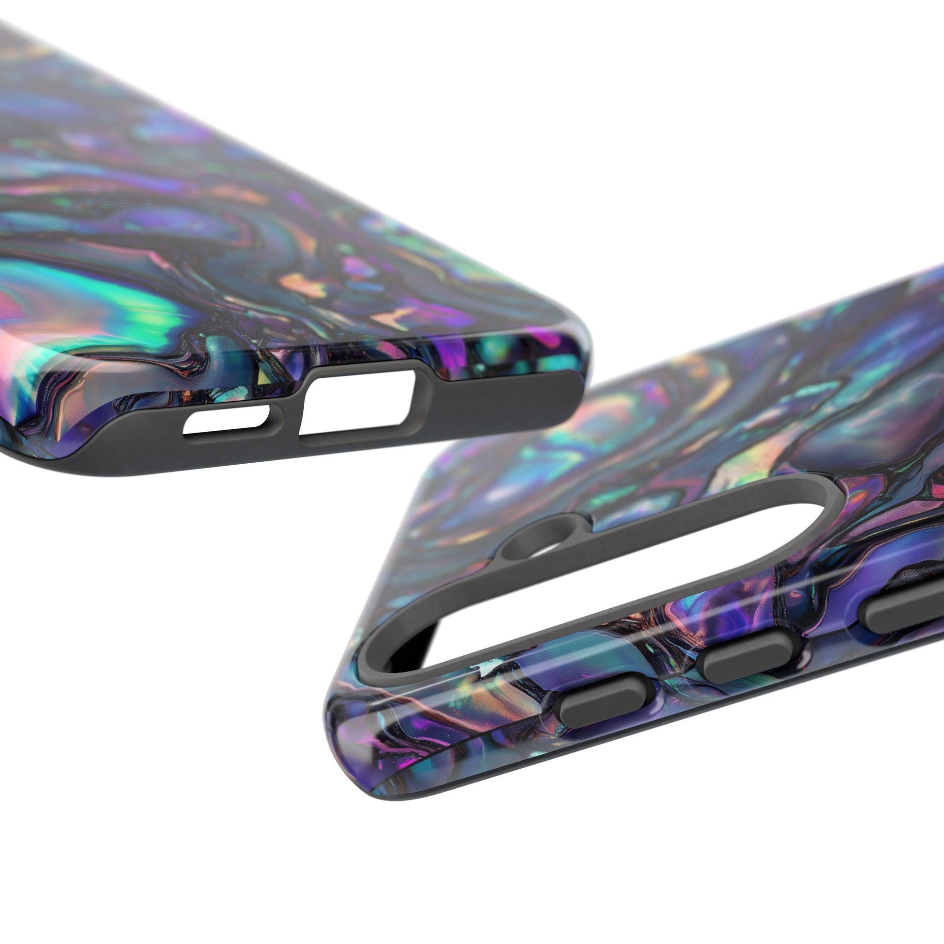 Abalone Phone Case for iPhone, Samsung & Pixel, Purple Blue Pearl Mobile Cover, Paua Shell Pearlescence Design