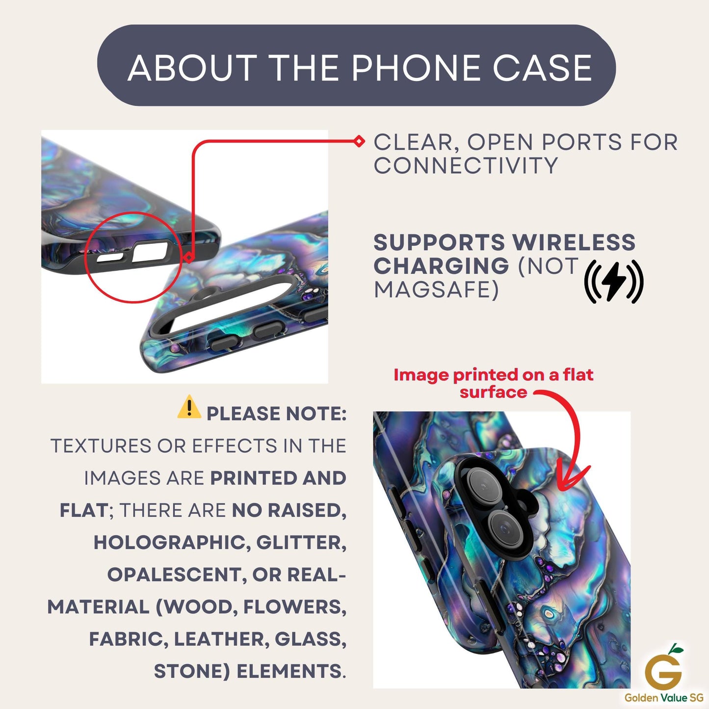 Unique Abalone Shell Phone Case for iPhone Pro Max Plus, Samsung Galaxy, Google Pixel Phones