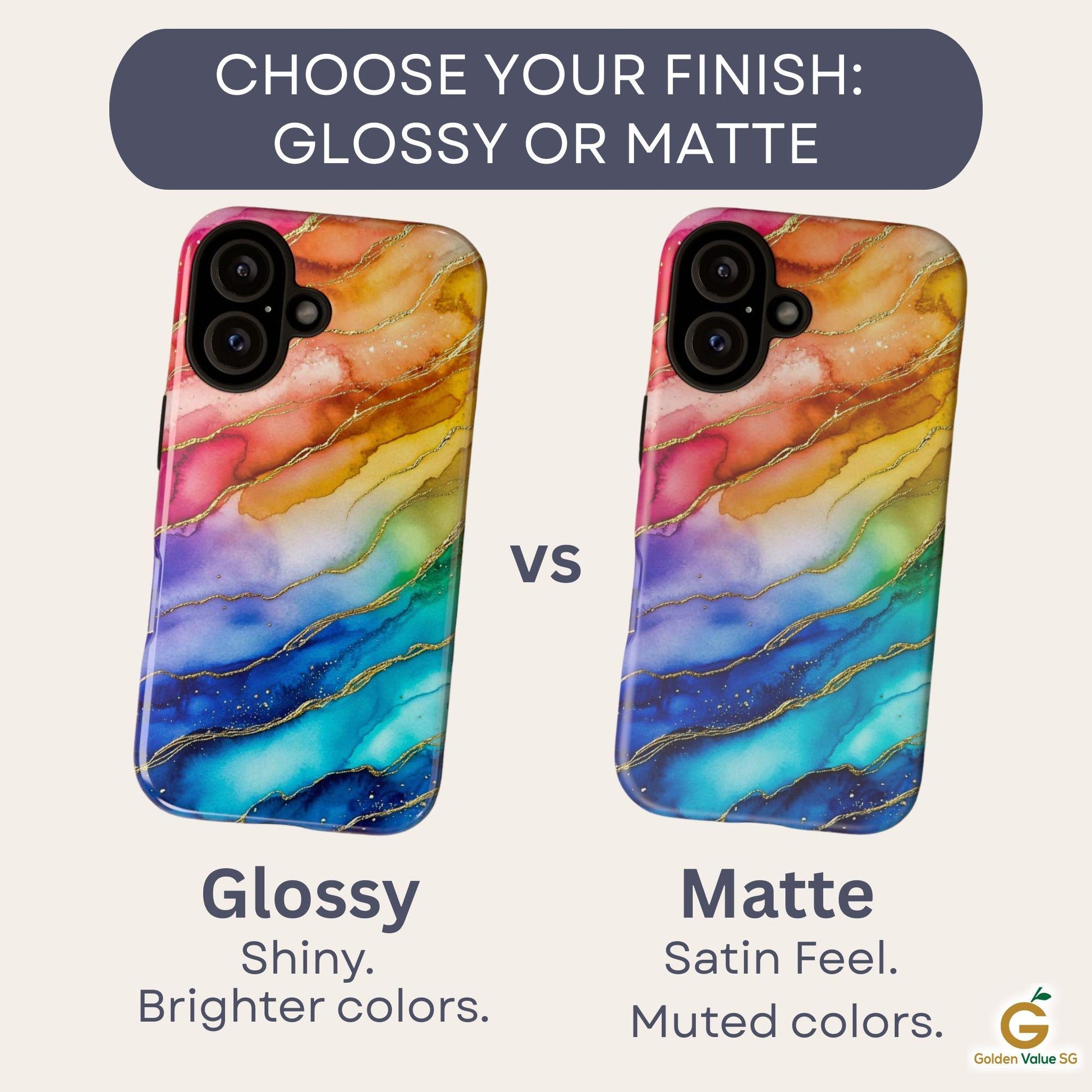 Rainbow Ink Pattern Aesthetic Phone Case, Colorful Phone Cover, For iPhone 15 14 13 12 Pro 11 XR Samsung S24 S23 Galaxy Google Pixel 8 7 6 5