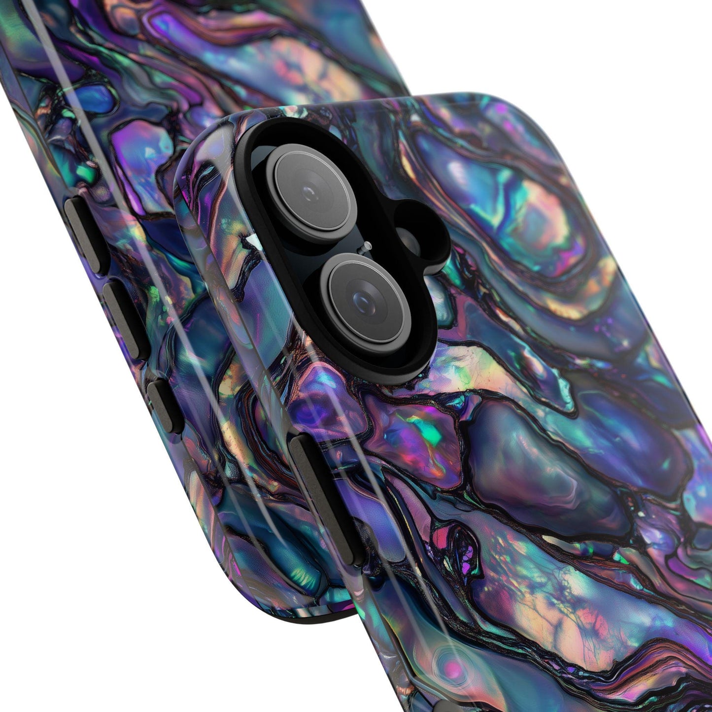 Abalone Phone Case for iPhone, Samsung & Pixel, Purple Blue Pearl Mobile Cover, Paua Shell Pearlescence Design