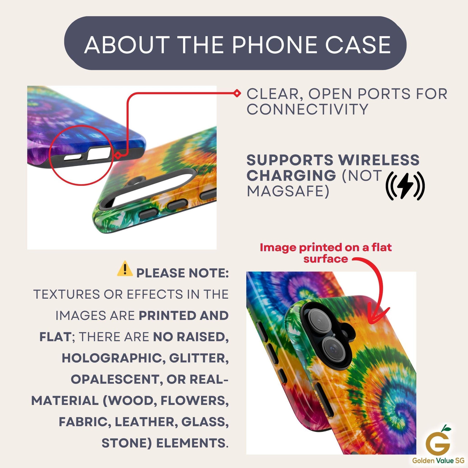 Rainbow Tie Dye Phone Case for iPhone, Samsung & Pixel, Vibrant Spiral Psychedelic Art, Hippie Boho Retro 60s 70s Groovy Gift