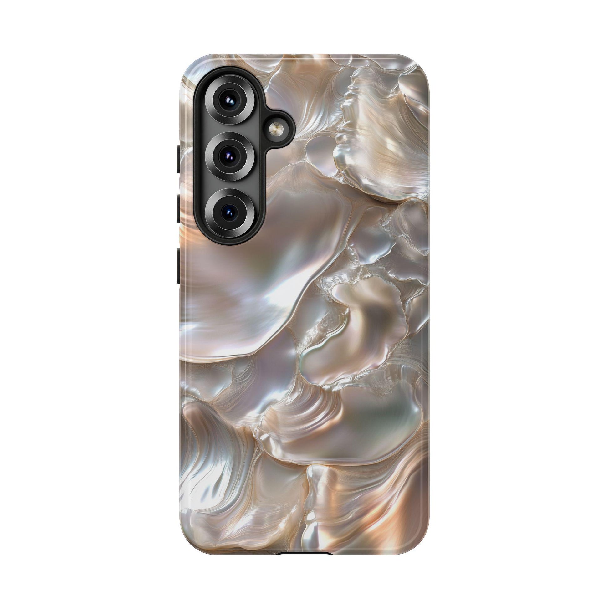 June Birthstone Mother of Pearl Phone Case, Cover For iPhone 15 14 13 Pro Samsung S24, S23 Google Pixel, Pearlescent Gift For Pearl Lovers