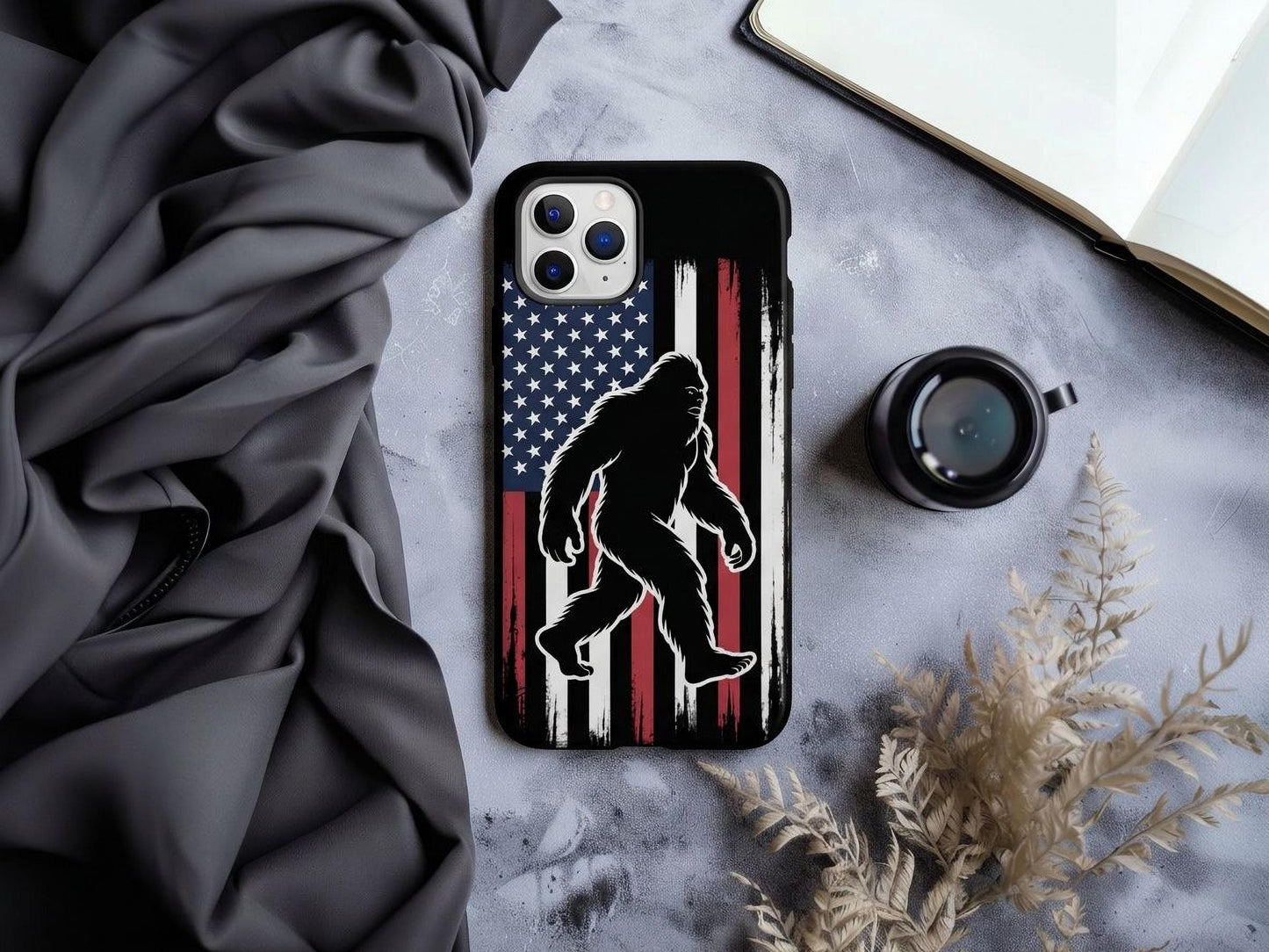 Bigfoot Silhouette Phone Case, Sasquatch Cover For iPhone 16 15 14 Pro Max 13 12 11 XS 8 Samsung Galaxy S25 S24 S23 S22 Pixel, Big foot Gift