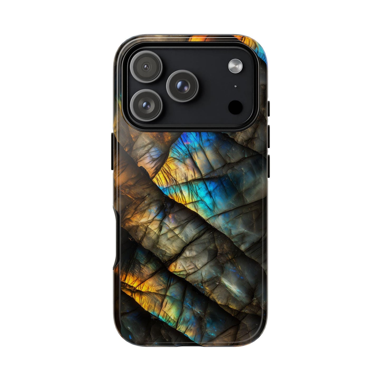 Labradorite Gemstone Phone Case, Spiritual Energy Stone Mobile Cover For iPhone 16 15 14 Samsung S25 S24 S23 Pixel 9 8 7 6, Rock Lovers Gift