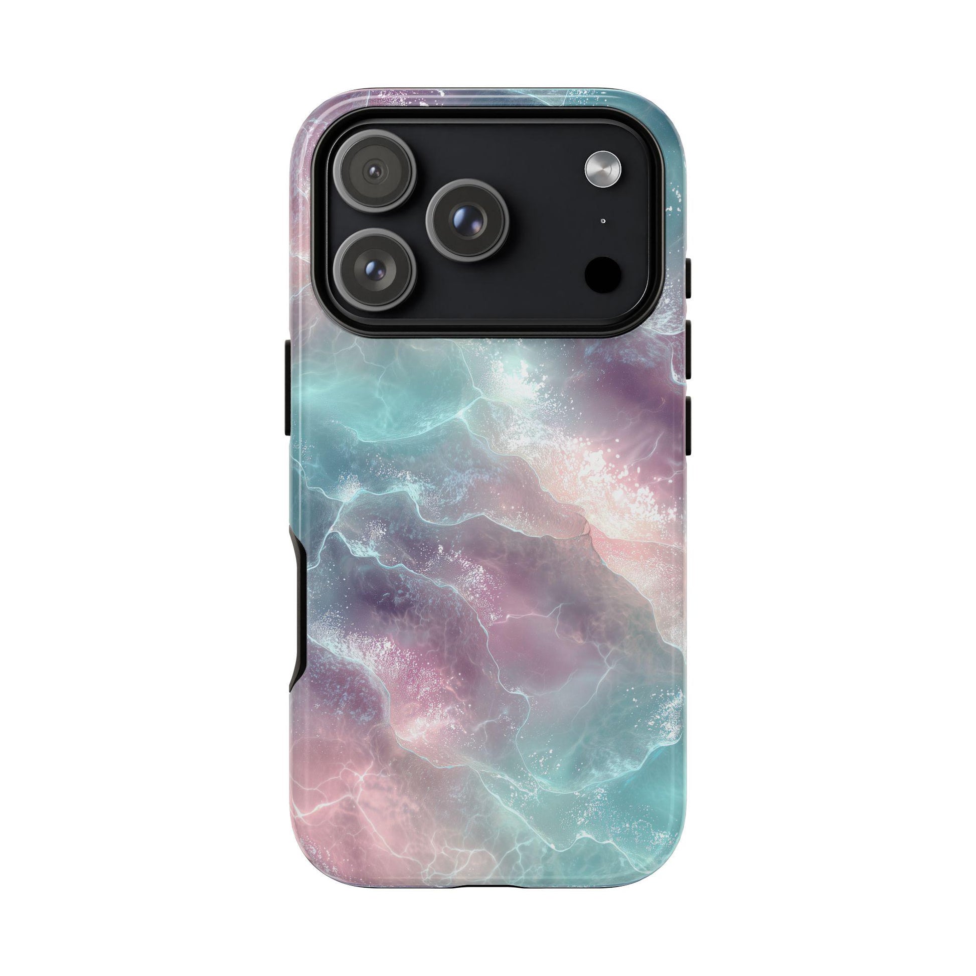 Pastel Ocean Waves Phone Case for iPhone, Samsung & Pixel, Glassy Sea Surface, Surreal Serenity, Fantasy Beach Art