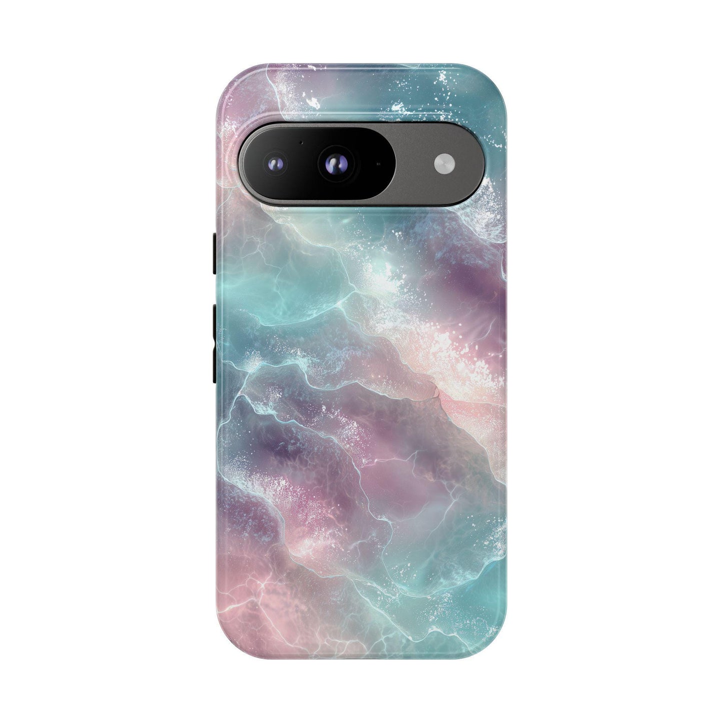 Pastel Ocean Waves Phone Case for iPhone, Samsung & Pixel, Glassy Sea Surface, Surreal Serenity, Fantasy Beach Art