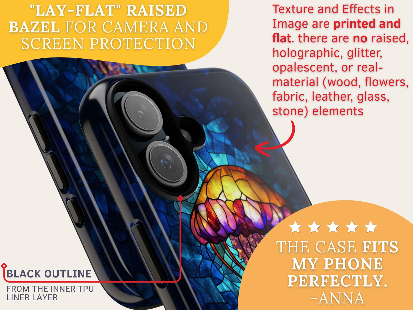 Stained Glass Jellyfish Phone Case iPhone 17 Samsung S26 & Pixel 9 Glowing Ocean Marine Life Cover Bioluminescent Mosaic Art Aesthetic Case