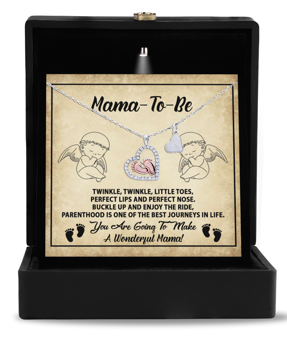 [Almost Sold Out] To Mama To Be, Enjoy The Ride - Baby Feet Necklace