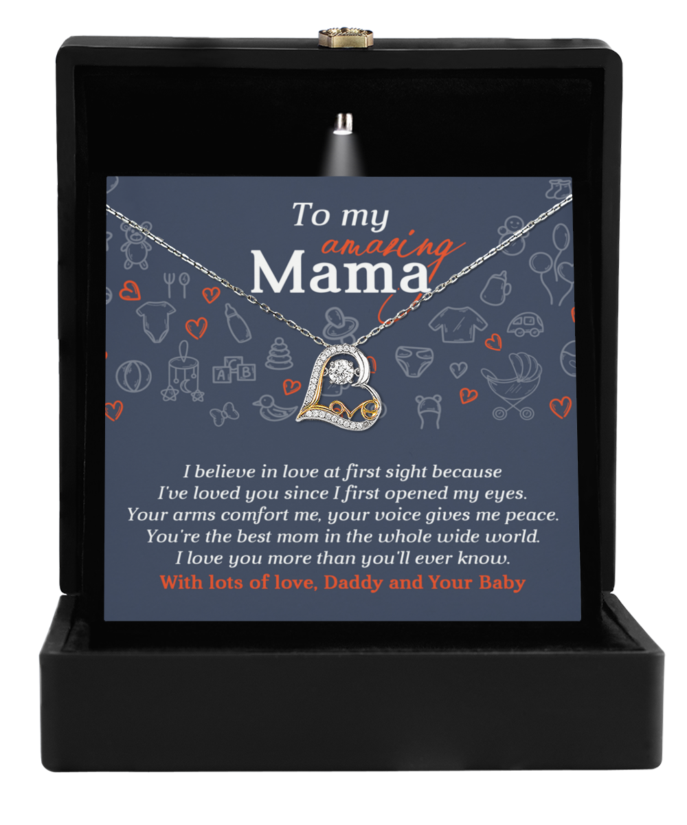 To Mom To Be, At First Sight - Love Dancing Necklace
