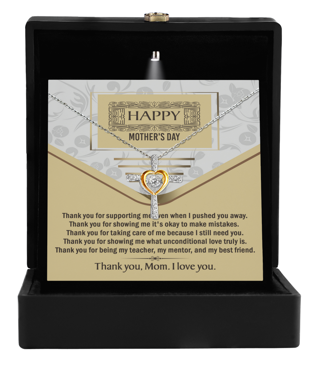 To Mother's Day, Thank You - Cross Dancing Necklace