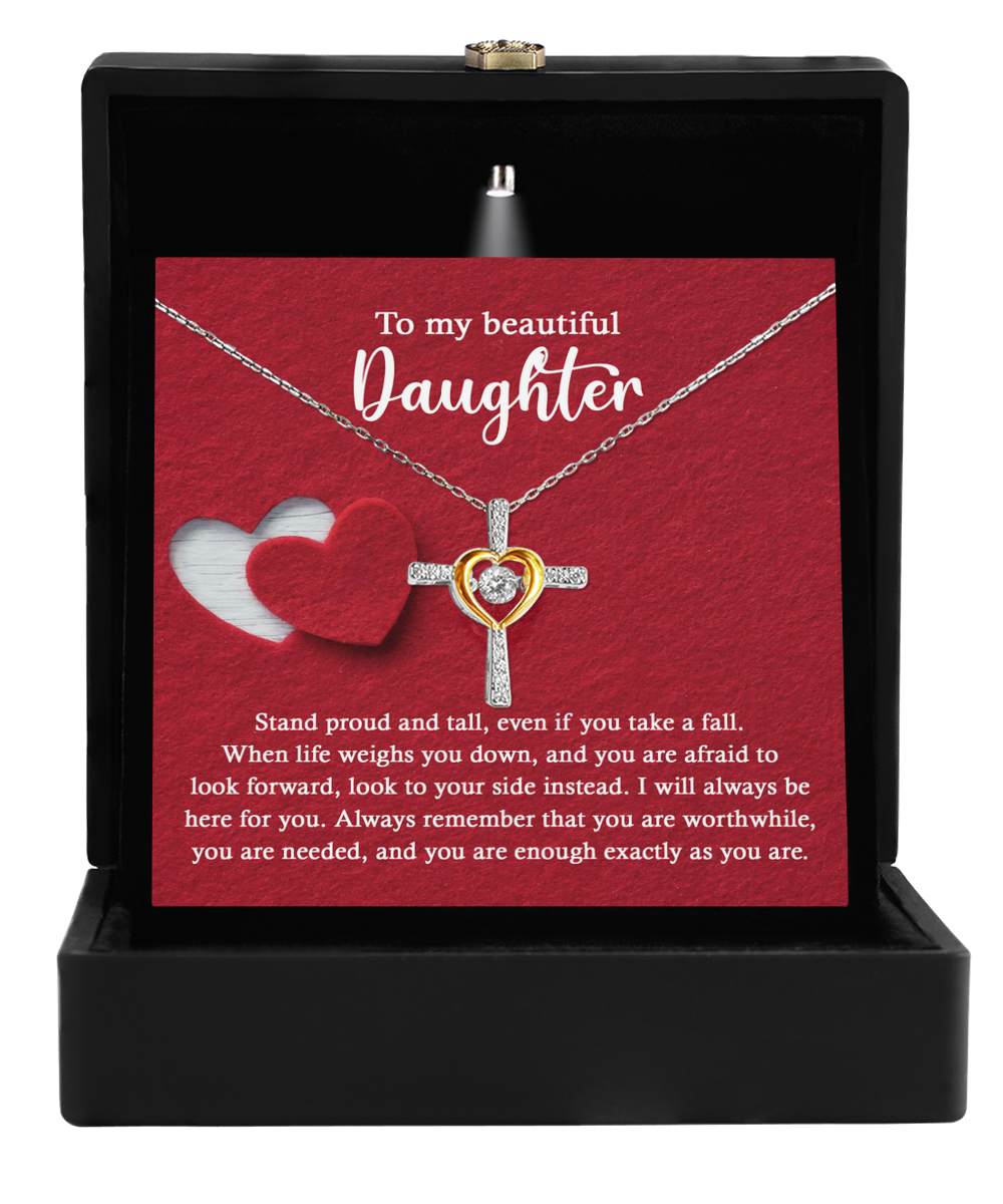 To Daughter-As You Are - Cross Dancing Necklace