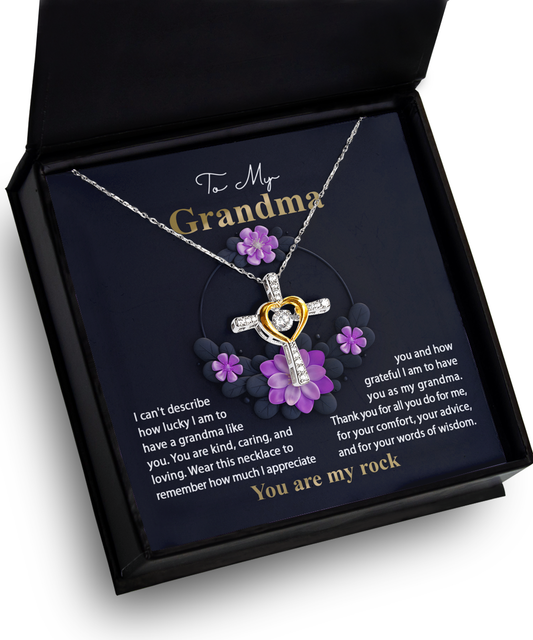 To Grandma, Words Of Wisdom - Cross Dancing Necklace by Gearbubble