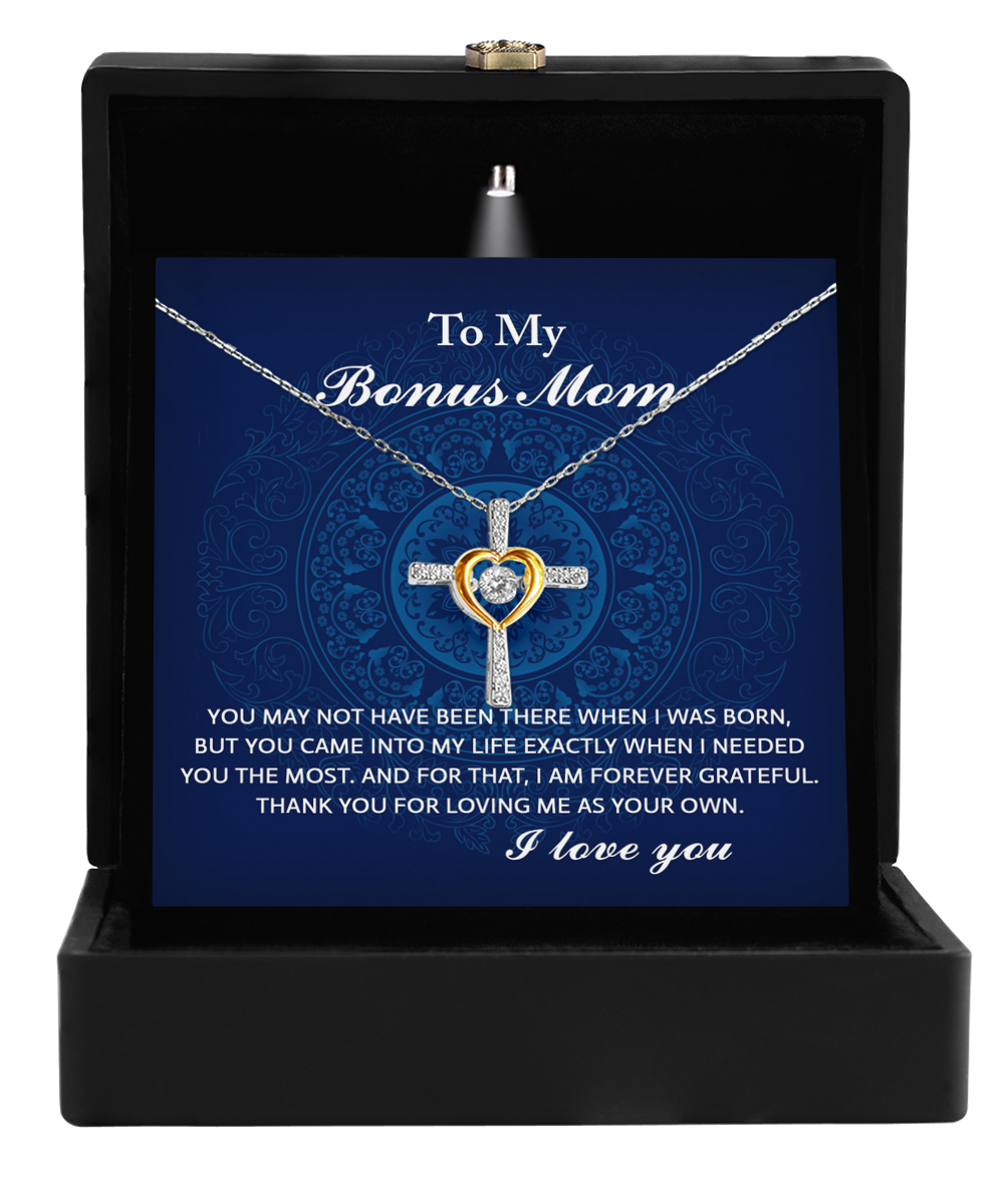 To Bonus Mom, I Needed You - Cross Dancing Necklace