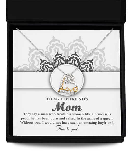 To Boyfriend's Mom, In The Arms - Love Dancing Necklace