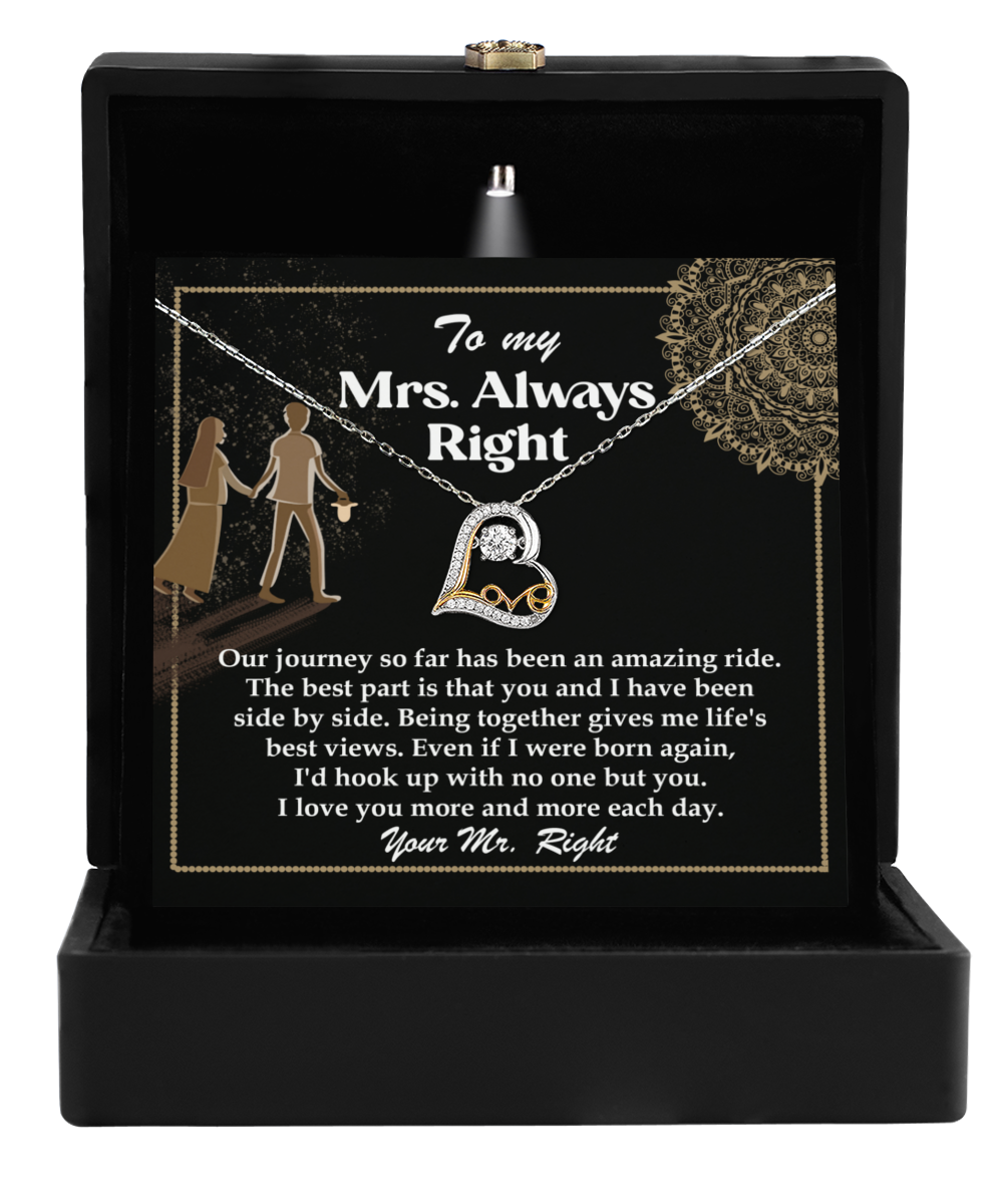 Wife-Always Right - Love Dancing Necklace