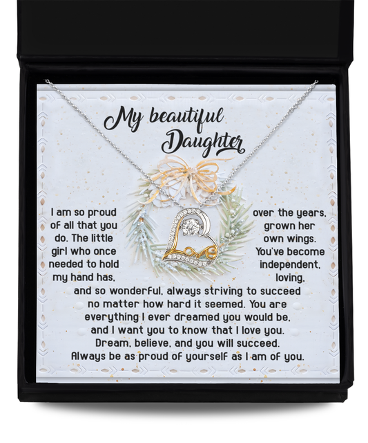 Daughter-Proud Of Yourself - Love Dancing Necklace