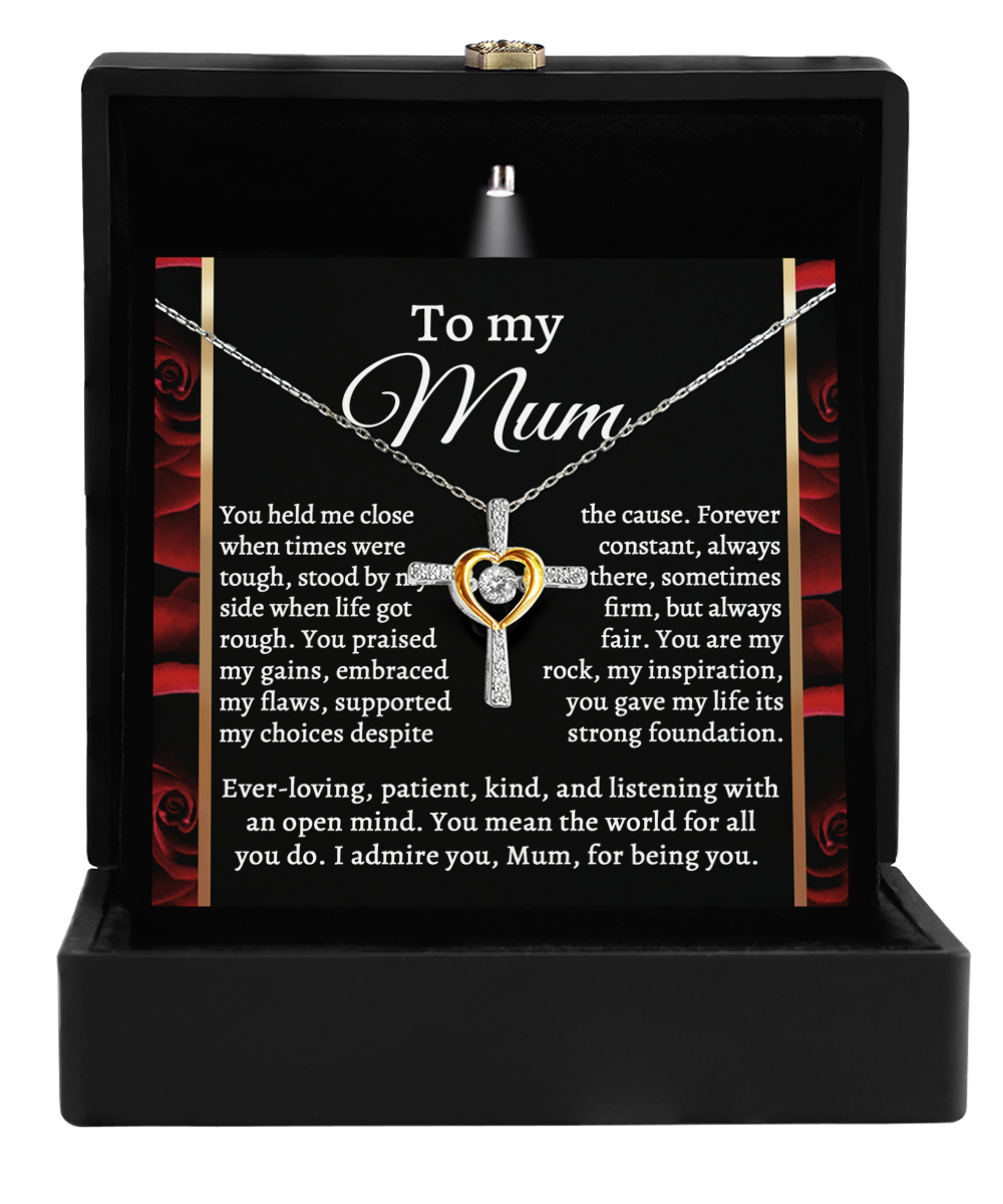 To Mom, By My Side - Cross Dancing Necklace