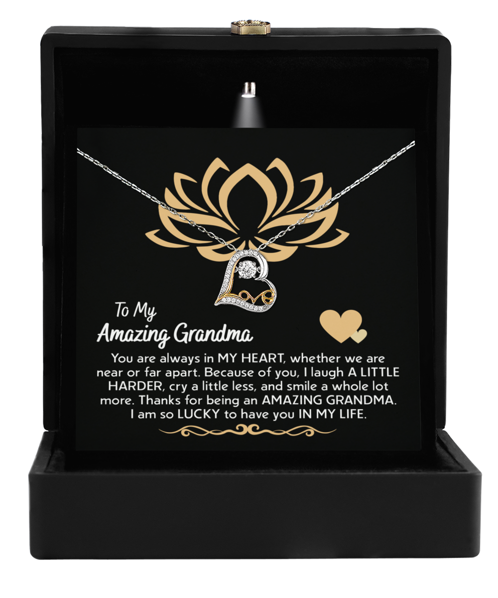 To Grandma, In My Heart - Love Dancing Necklace