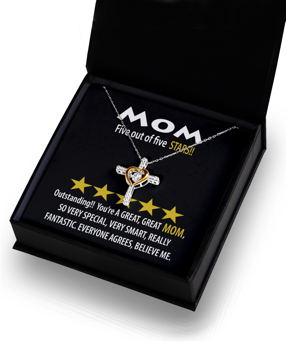 To Mom, Five Stars - Cross Dancing Necklace